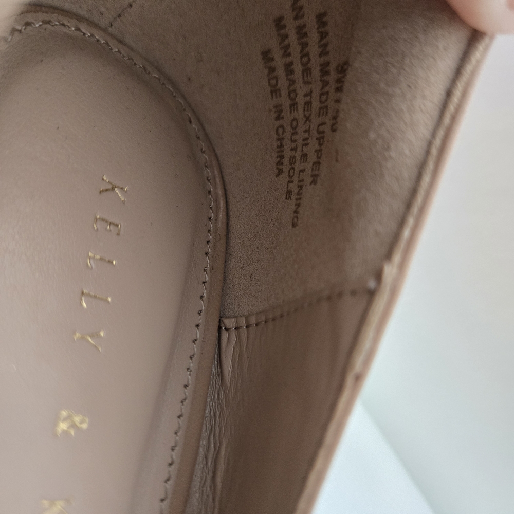 Kelly & Katie Women's nude Peep Toe Wedges - Picture 3 of 3